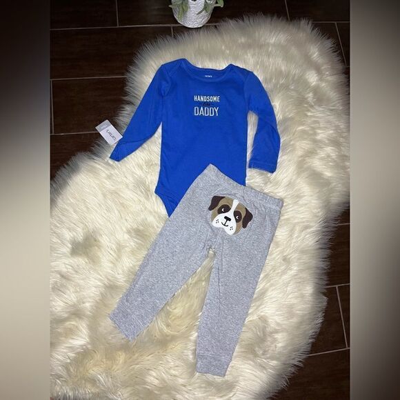 Carter’s “Handsome like Daddy” 2pc set sz 18M - Picture 2 of 3